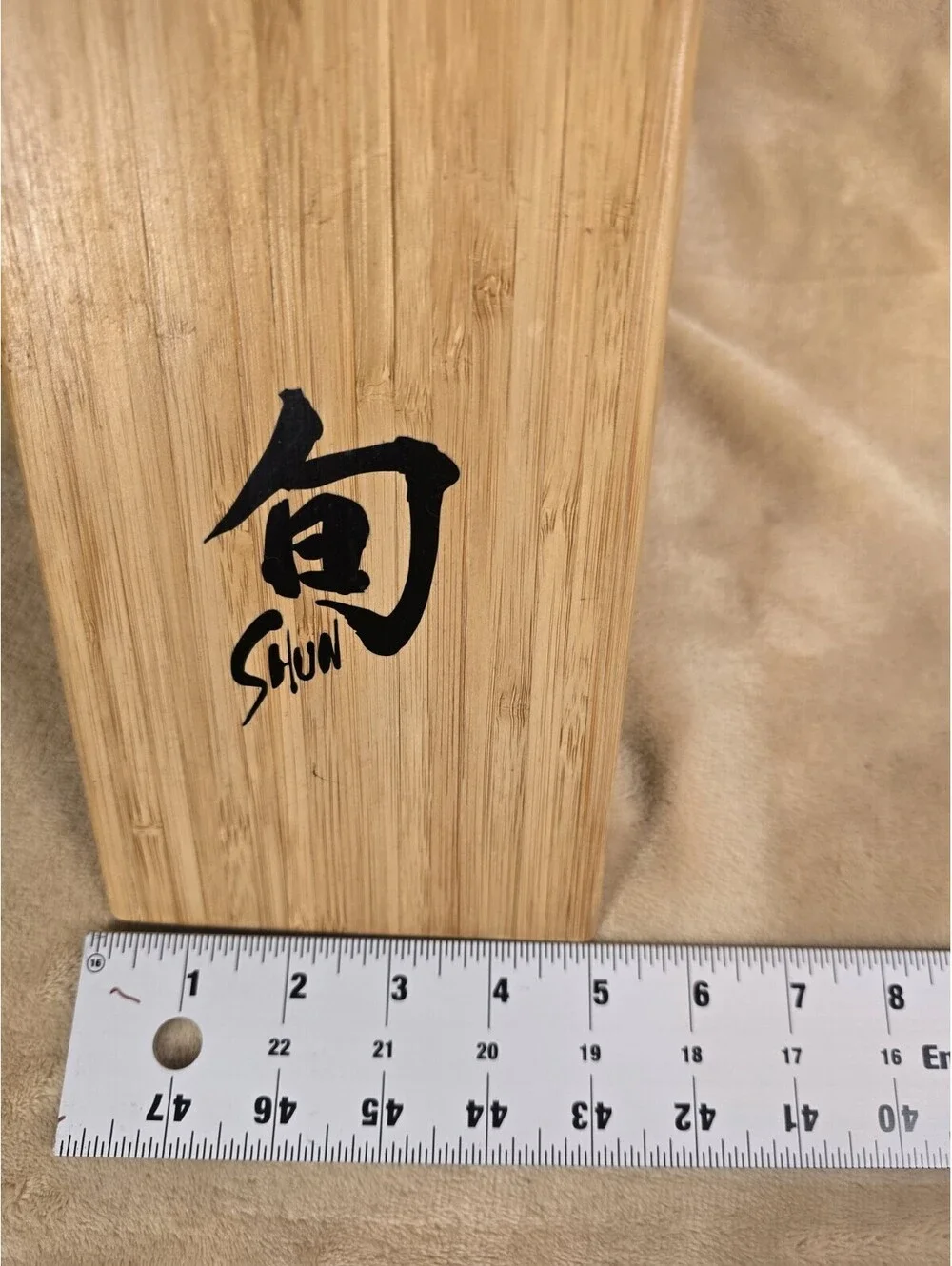 Shun 11-Slot Bamboo Knife Block For Chef Hone Blade Scissors Pairing Bread